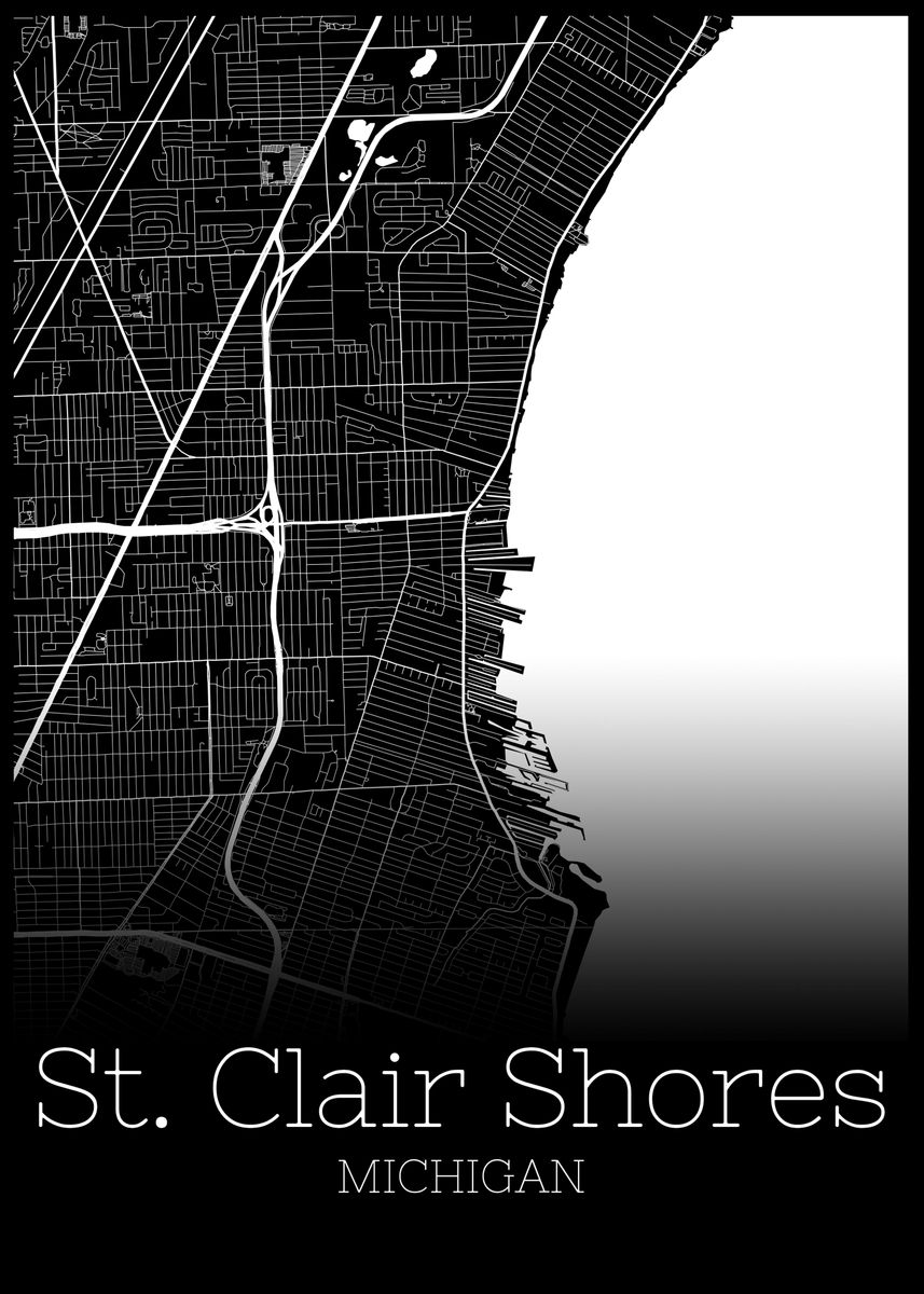 'St Clair Shores Michigan' Poster by RelDesign Displate