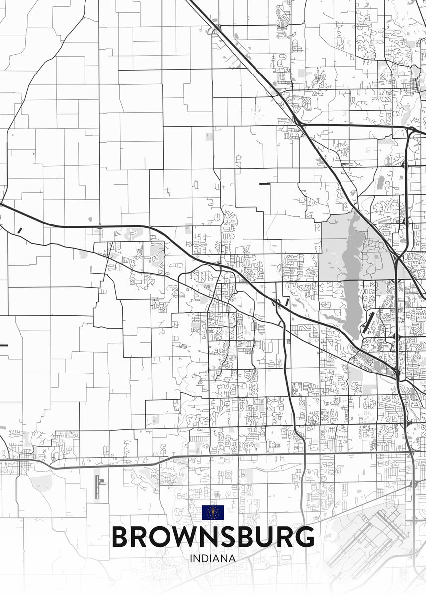 'Brownsburg IN' Poster by IMR Designs Displate