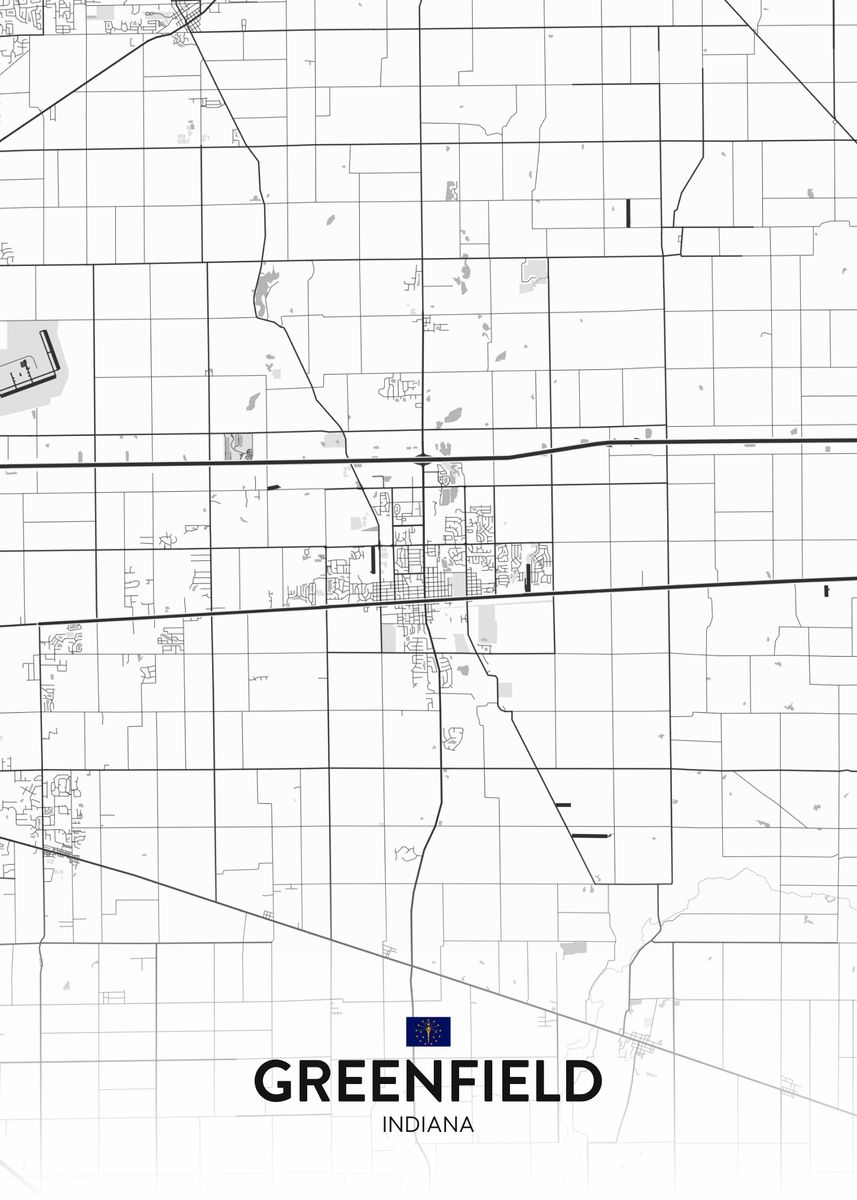 'Greenfield IN' Poster by IMR Designs Displate