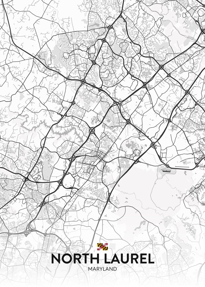 North Laurel MD Poster Picture Metal Print Paint By IMR Designs 