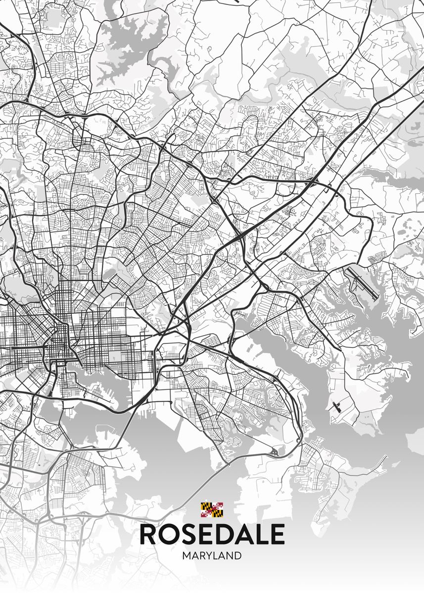 'Rosedale MD' Poster by IMR Designs Displate