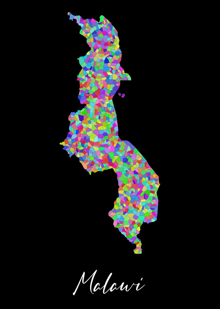 'Malawi Stained Glass' Poster by Mappingz Displate