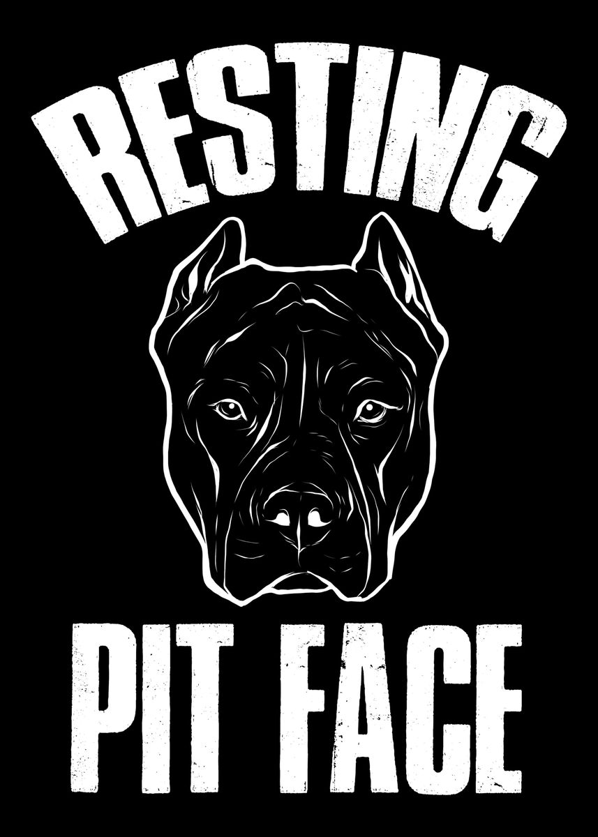 'Pitbull Pit Bull Terrier' Poster, picture, metal print, paint by ...