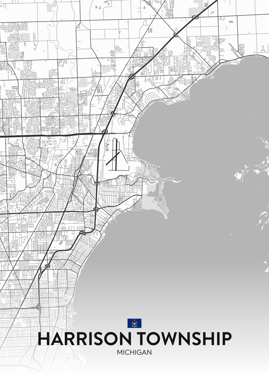 'Harrison Township MI' Poster, picture, metal print, paint by IMR