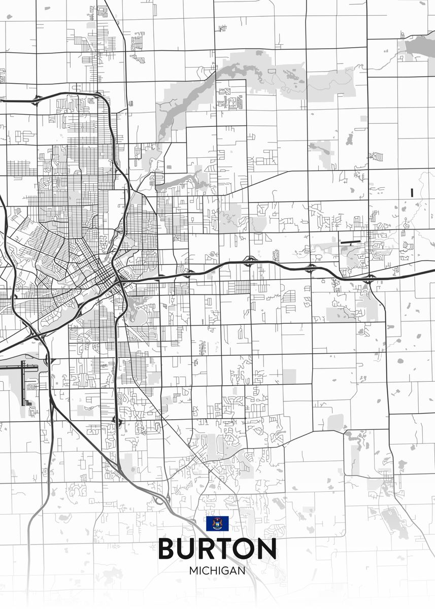 'Burton MI' Poster by IMR Designs Displate