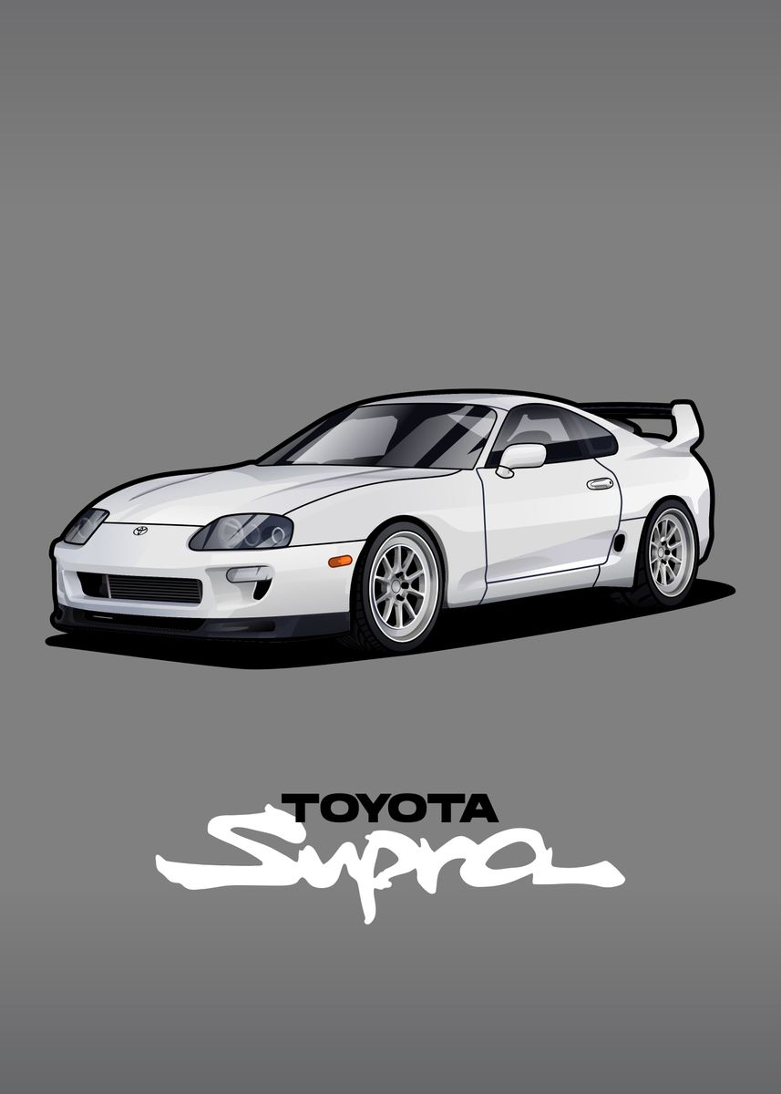 '1994 Toyota Supra MK4' Poster, picture, metal print, paint by ...