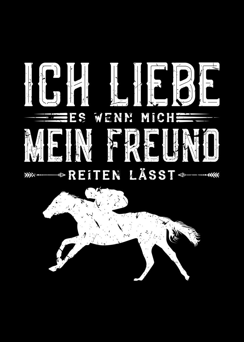 'Reiten Freundin Pferde' Poster by HumbaHarry Geitner Displate