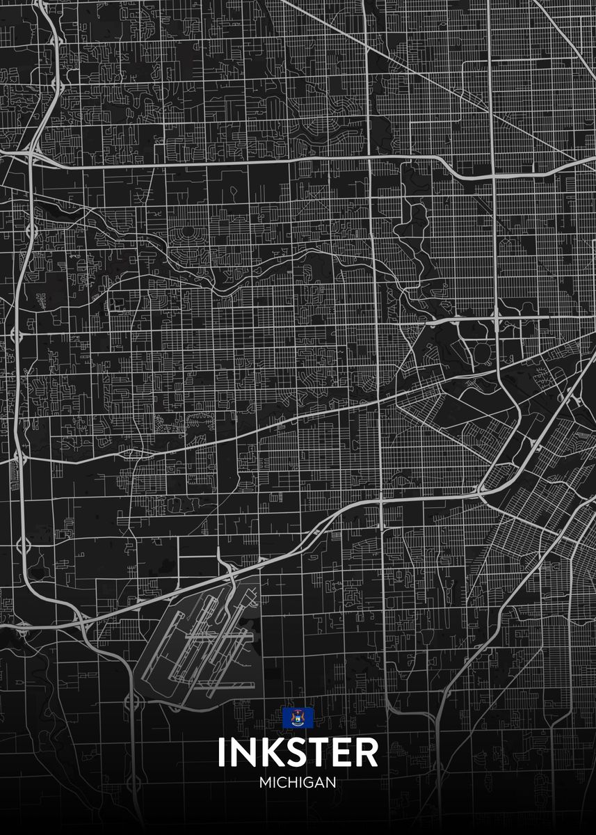 'Inkster MI' Poster by IMR Designs Displate