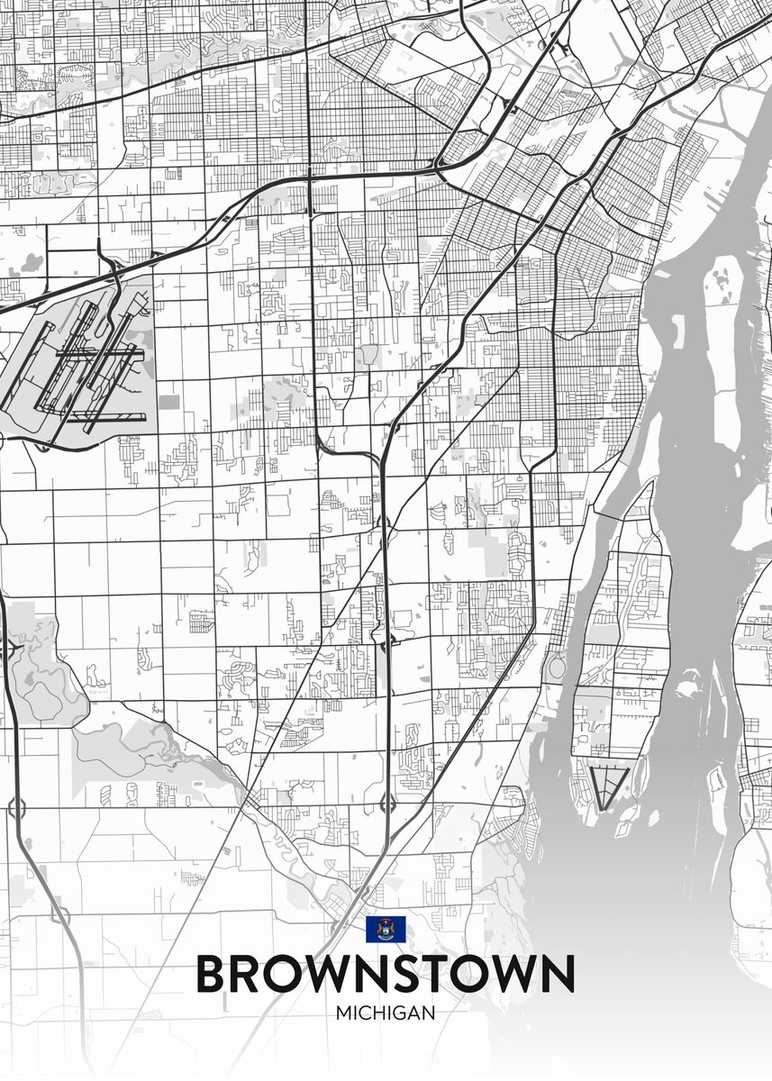 'Brownstown MI' Poster by IMR Designs Displate