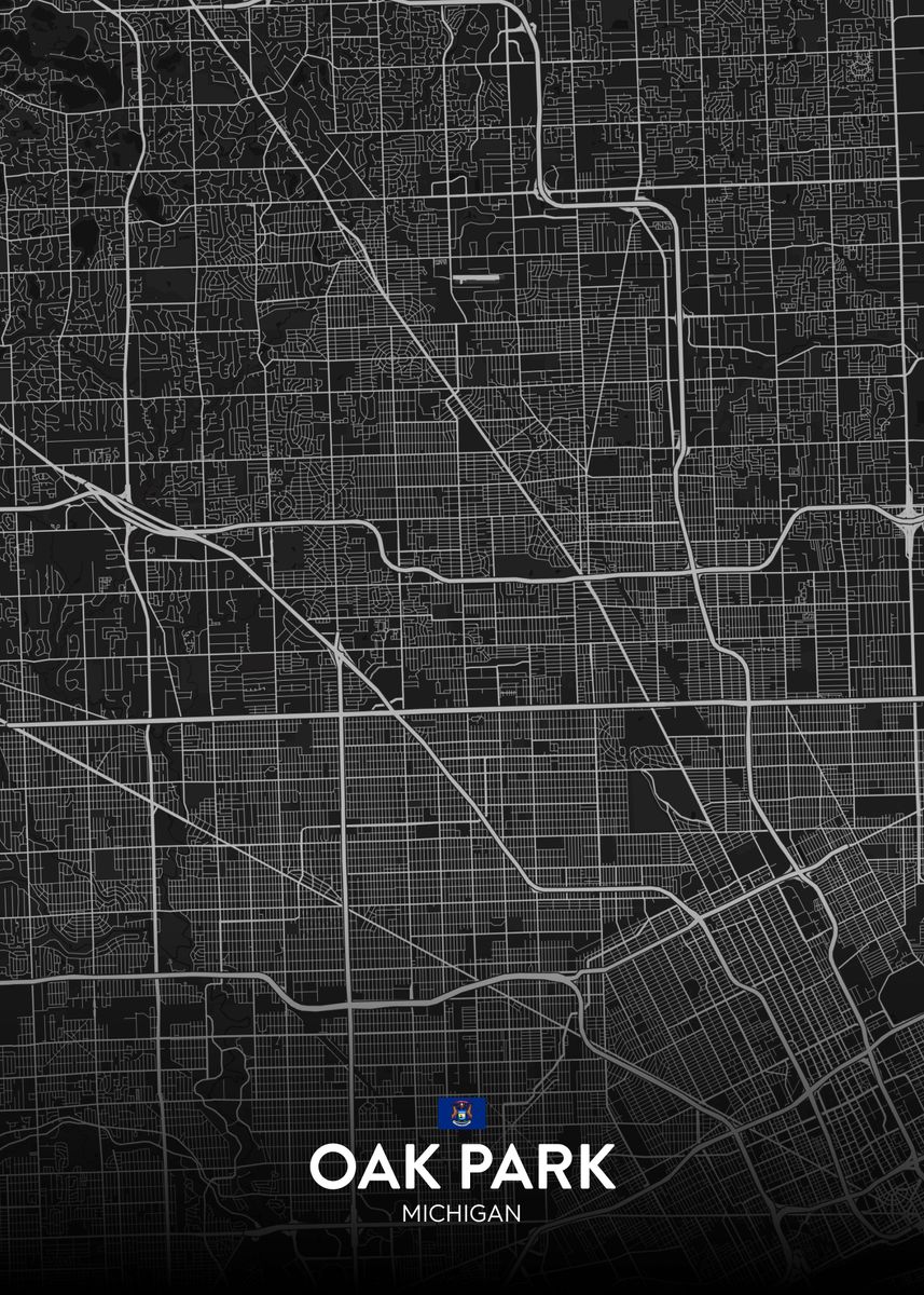 'Oak Park MI' Poster by IMR Designs Displate