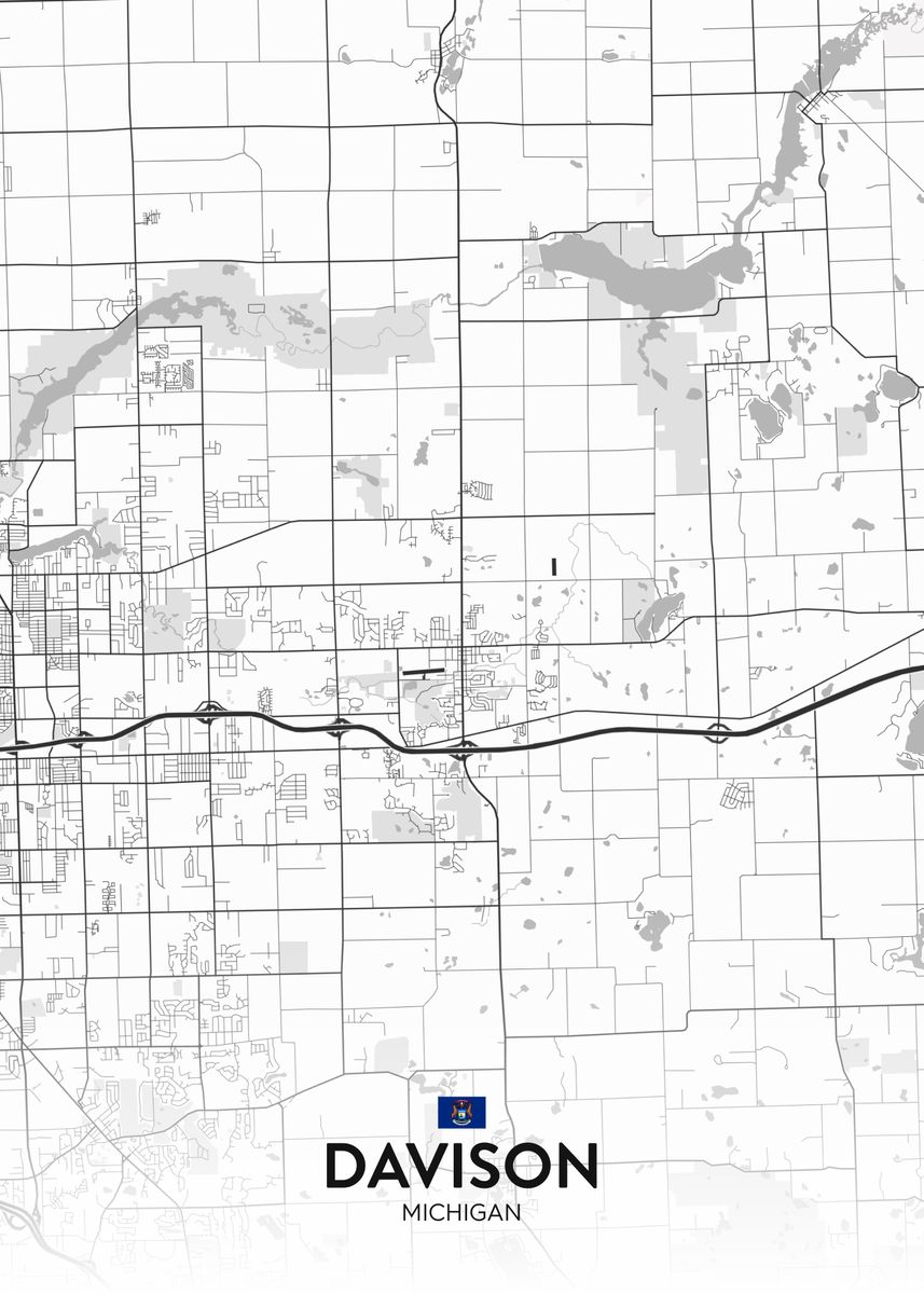 'Davison MI' Poster by IMR Designs Displate