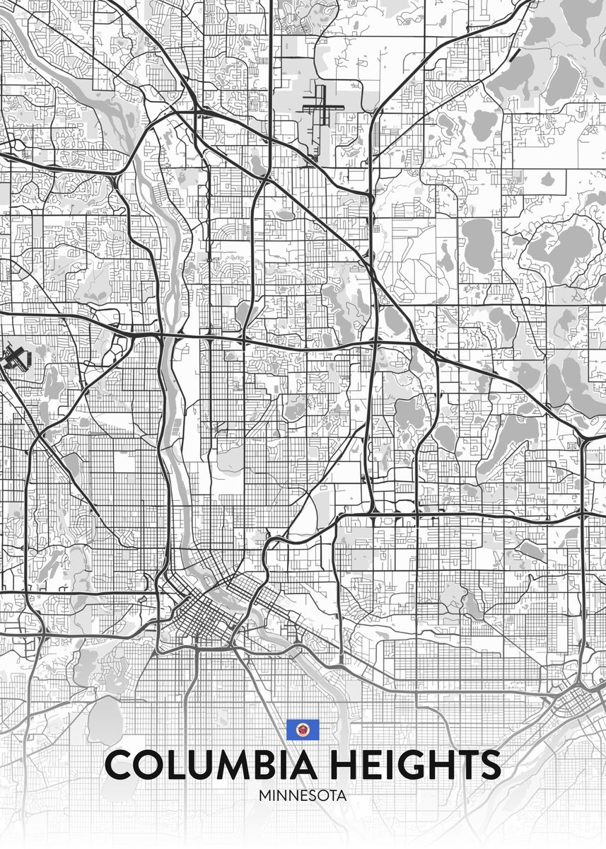 'Columbia Heights MN' Poster by IMR Designs Displate