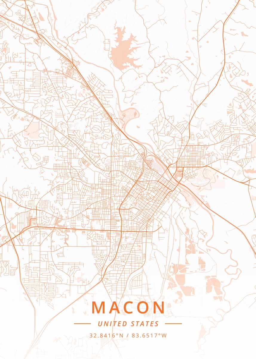 'Macon United States' Poster, picture, metal print, paint by Designer ...