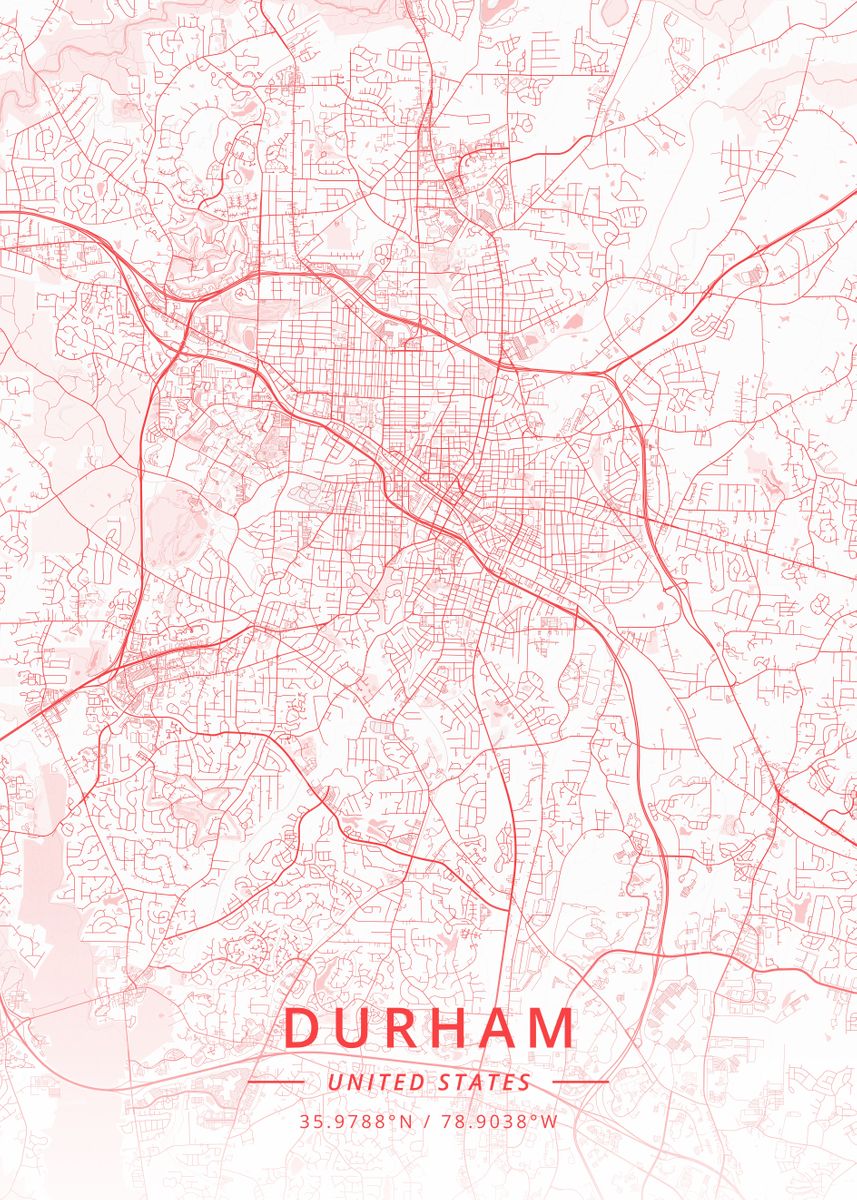 'Durham United States' Poster, picture, metal print, paint by Designer ...