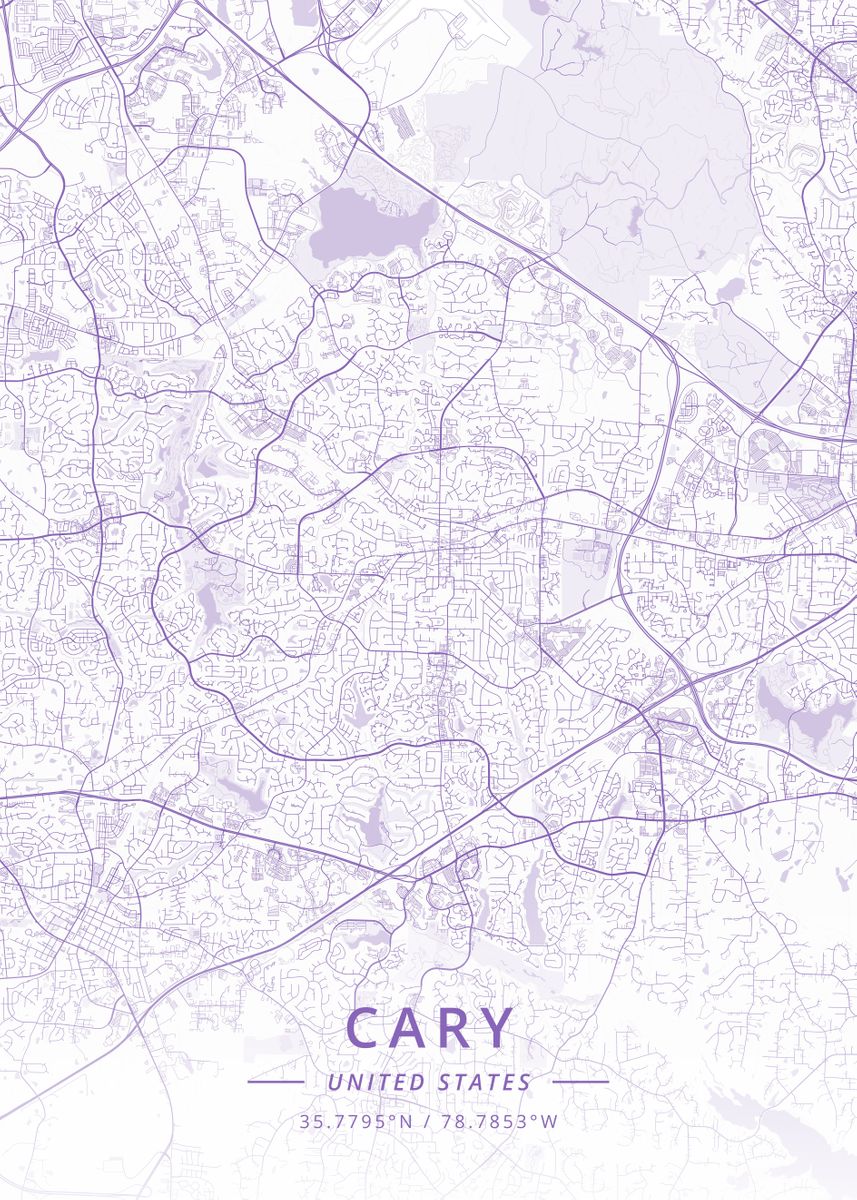 ‘Cary United States’ Poster, picture, metal print, paint by Designer