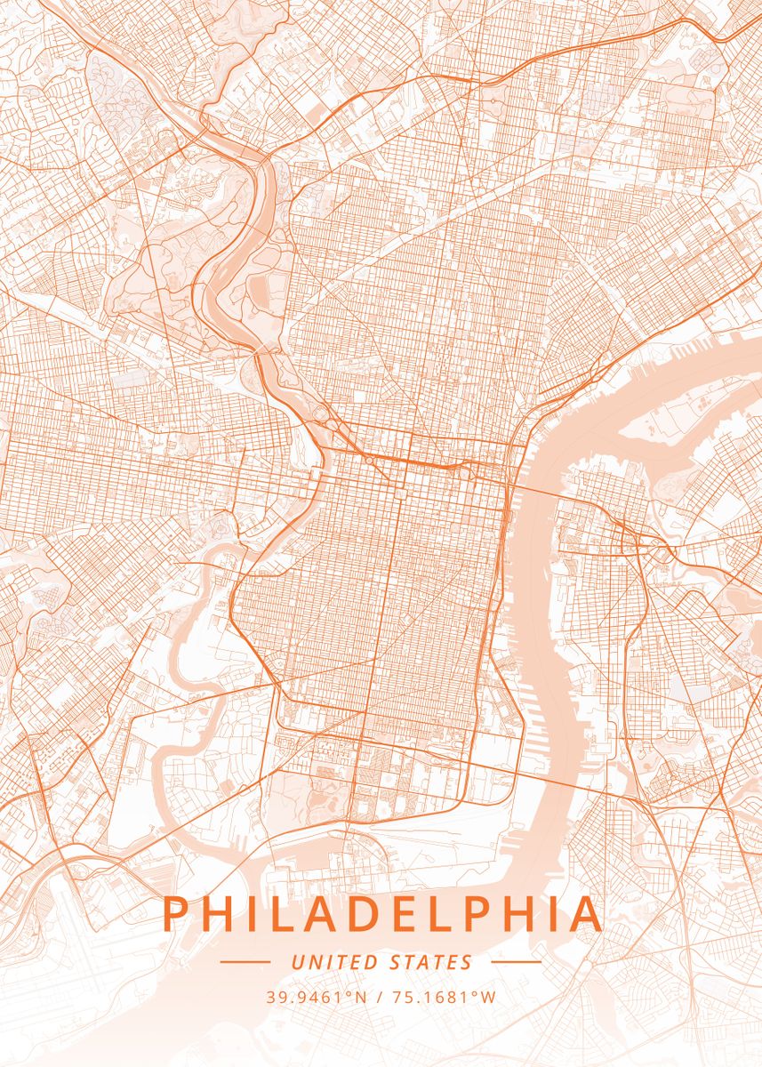 Philadelphia United States Poster By Designer Map Art Displate 6cc7c8c09282726241bc8923fdbe1567 Ae63d67ca3256447ebabb78a27e6473f