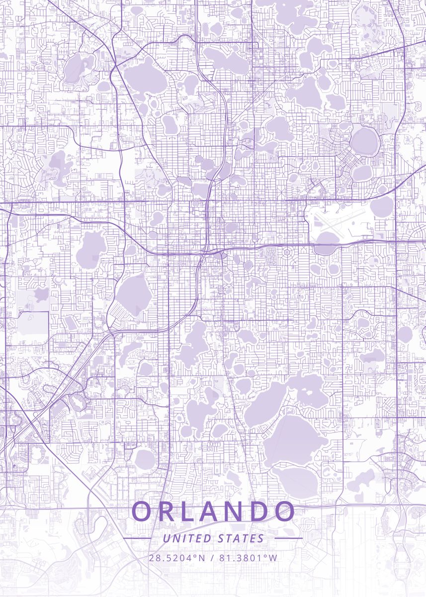 'Orlando United States' Poster, picture, metal print, paint by Designer ...