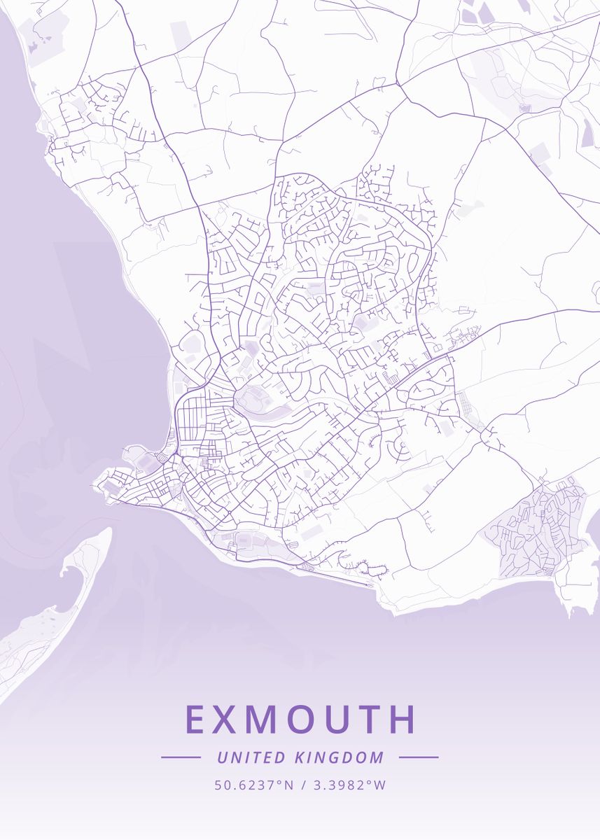 'Exmouth United Kingdom' Poster by Designer Map Art | Displate