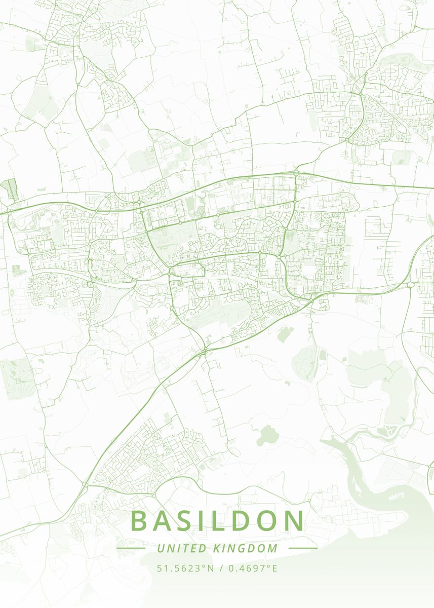 'Basildon United Kingdom' Poster, picture, metal print, paint by ...