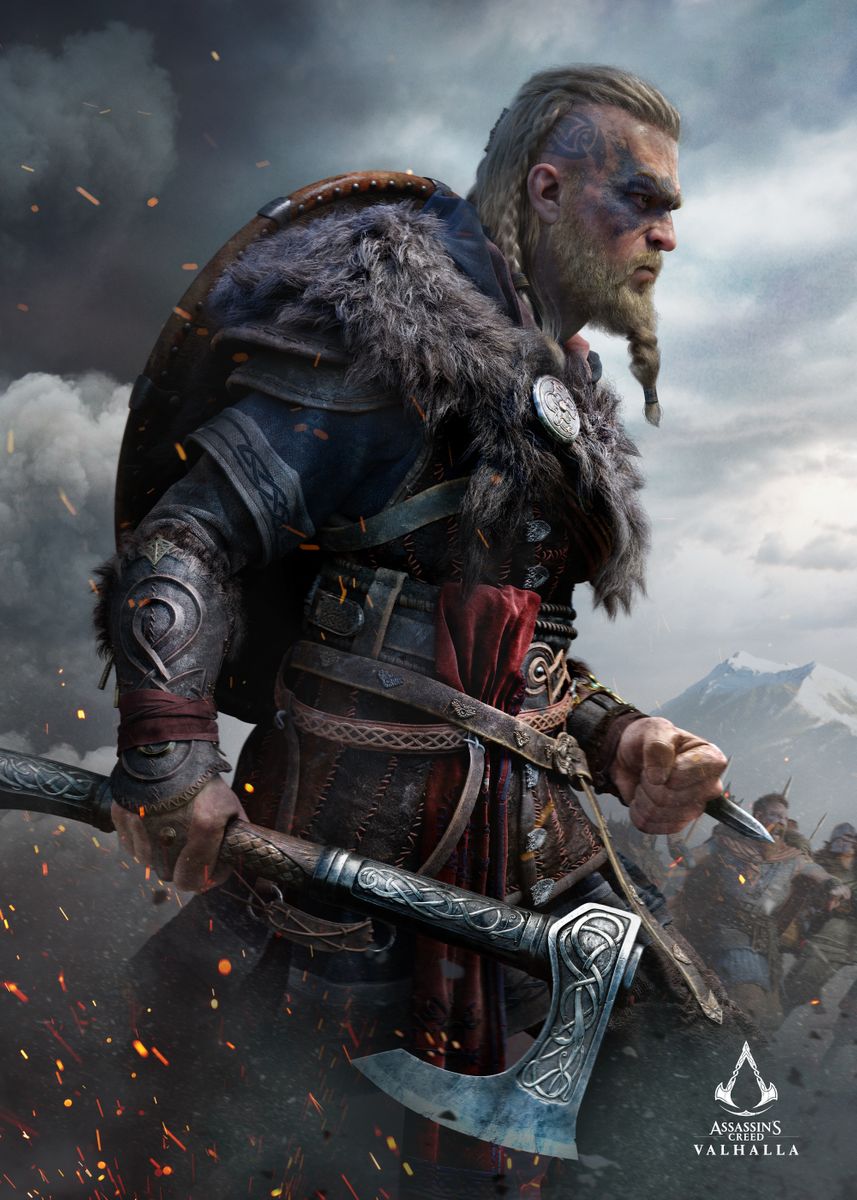 'Valhalla Key Art' Poster, picture, metal print, paint by Assassin's