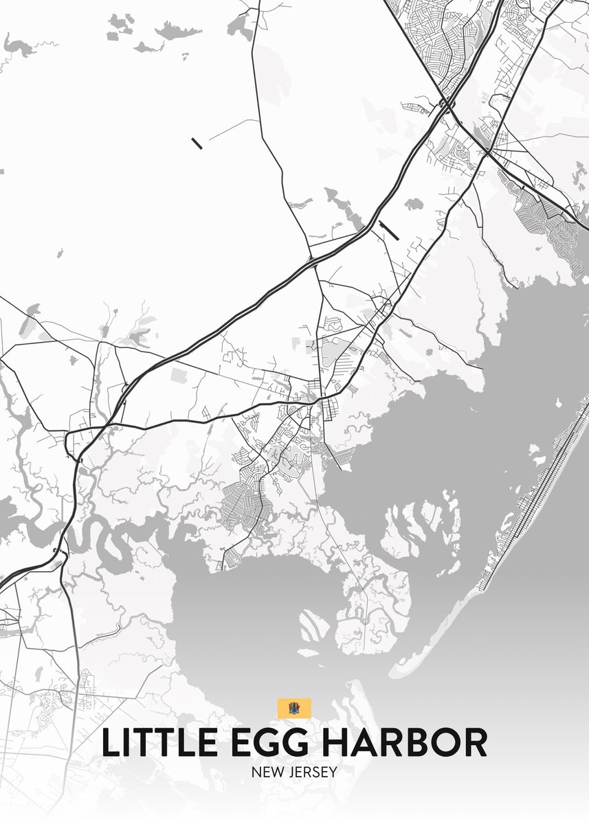 'Little Egg Harbor NJ' Poster, picture, metal print, paint by IMR