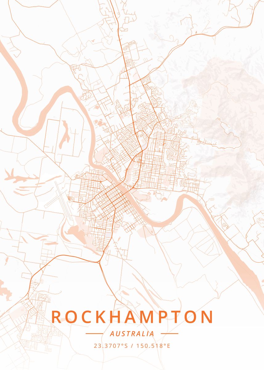 'Rockhampton Australia' Poster, picture, metal print, paint by Designer ...