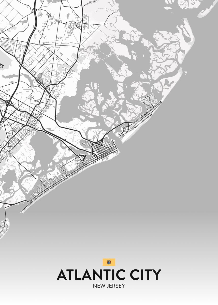 'Atlantic City NJ' Poster, picture, metal print, paint by IMR Designs ...