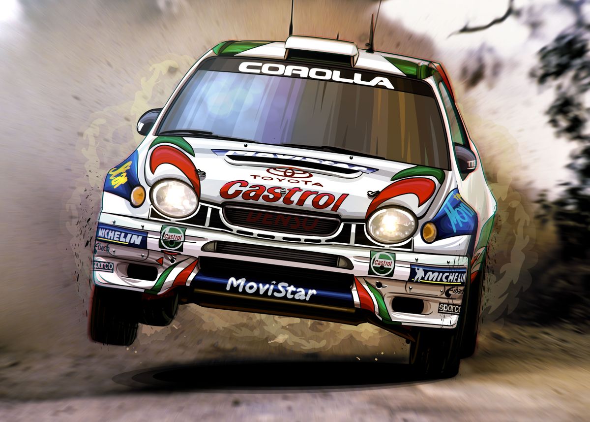 'Toyota Corolla WRC Artwork' Poster by Mário Ramos Art | Displate