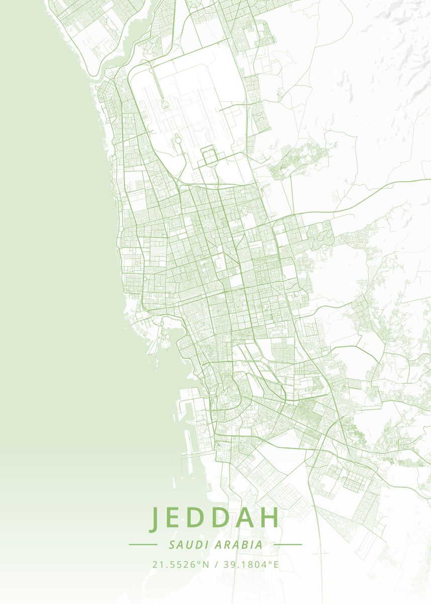 'Jeddah Saudi Arabia' Poster, picture, metal print, paint by Designer ...