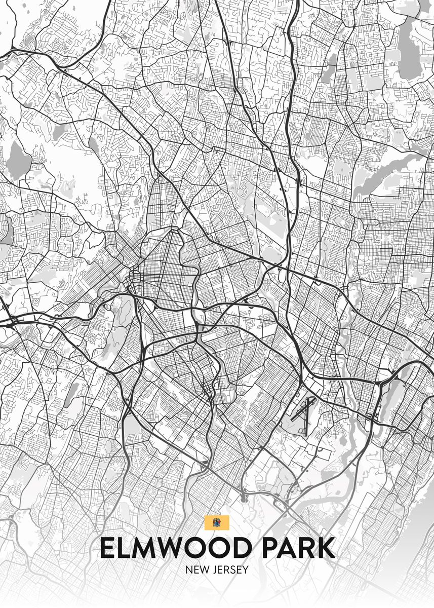 'Elmwood Park NJ' Poster by IMR Designs Displate