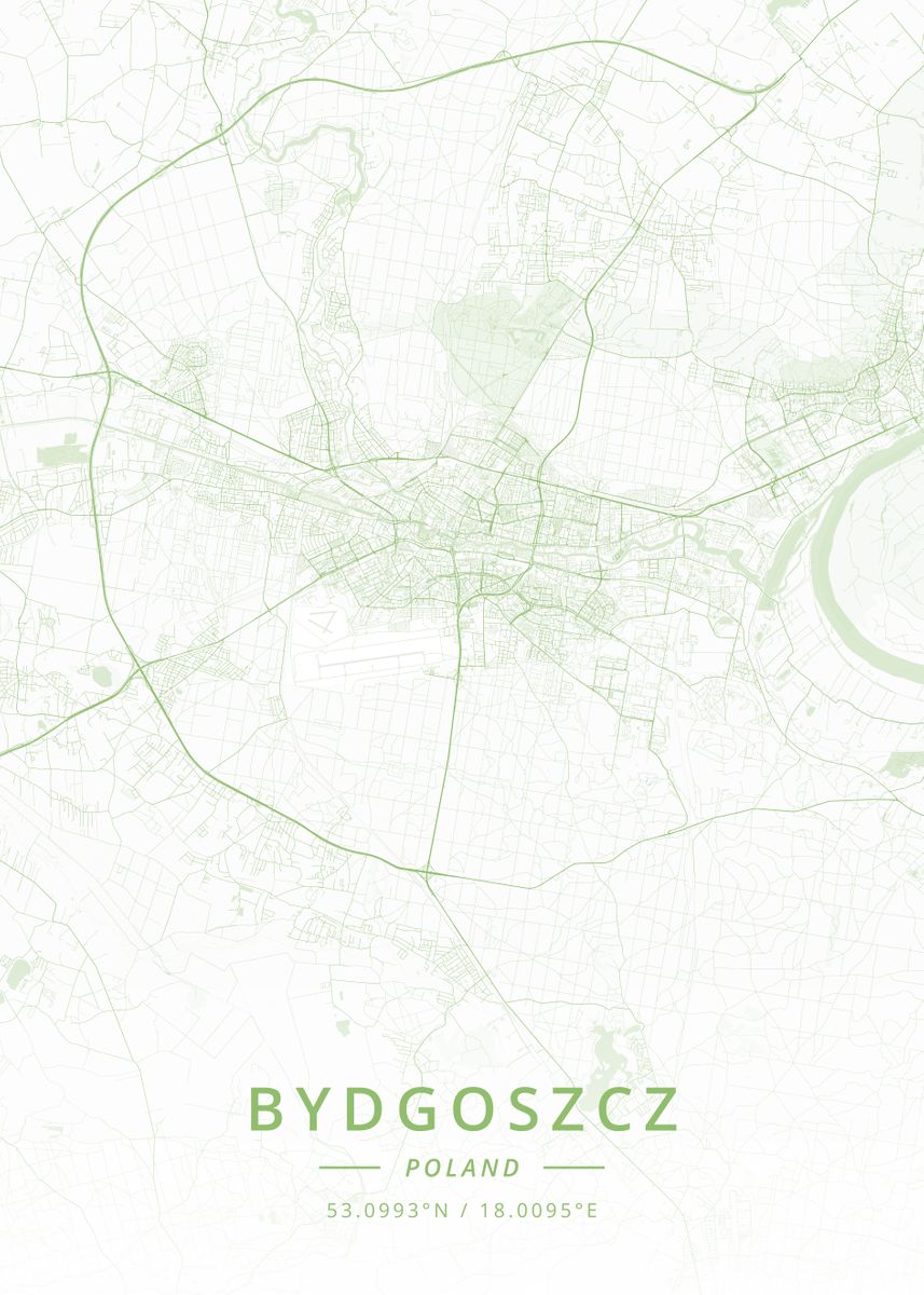 bydgoszcz-poland-poster-picture-metal-print-paint-by-designer-map