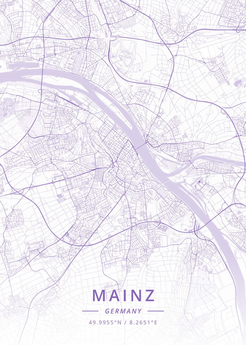 'Mainz Germany' Poster by Designer Map Art | Displate