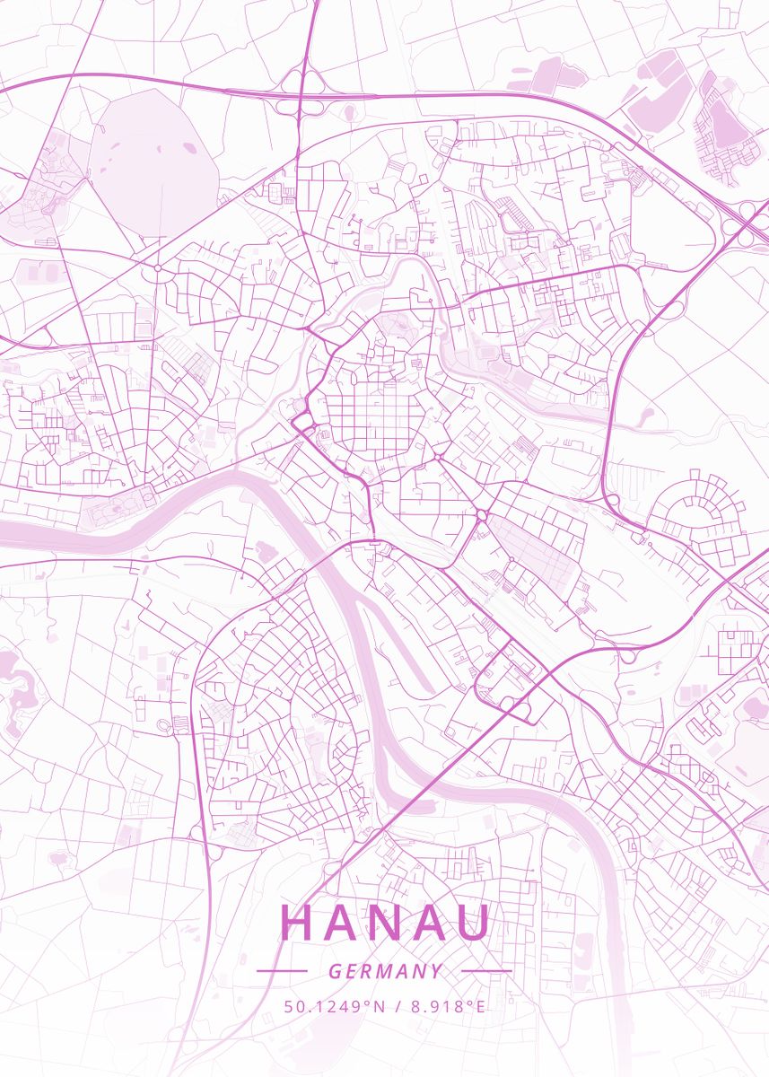 Hanau Germany Poster By Designer Map Art Displate   9ddda86920891926e3cf84de0a8f509d 058d69ab16360827f801cffb6aee925e 