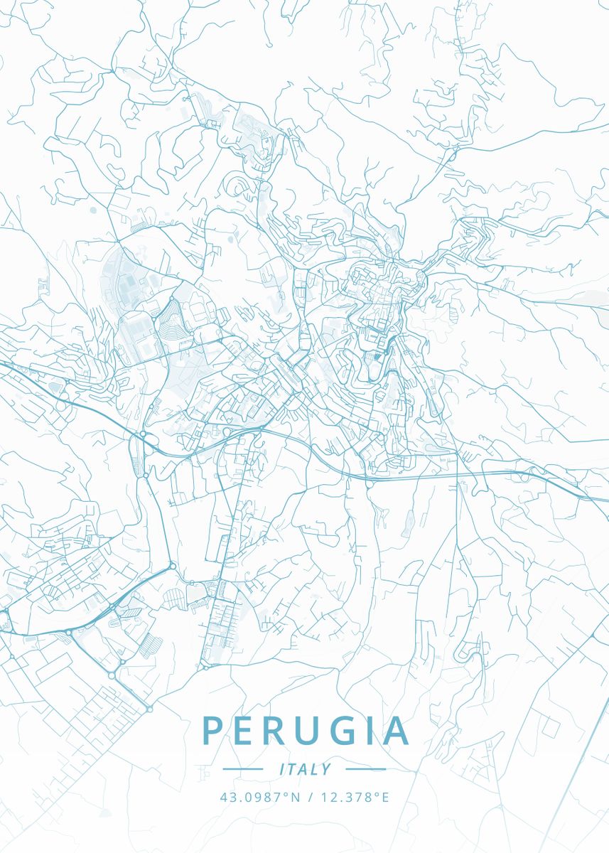 Perugia Italy Poster By Designer Map Art Displate   Ec660a596f69894b451c8ce93ead366c 95de54409d91c4290513fd97385f3335 