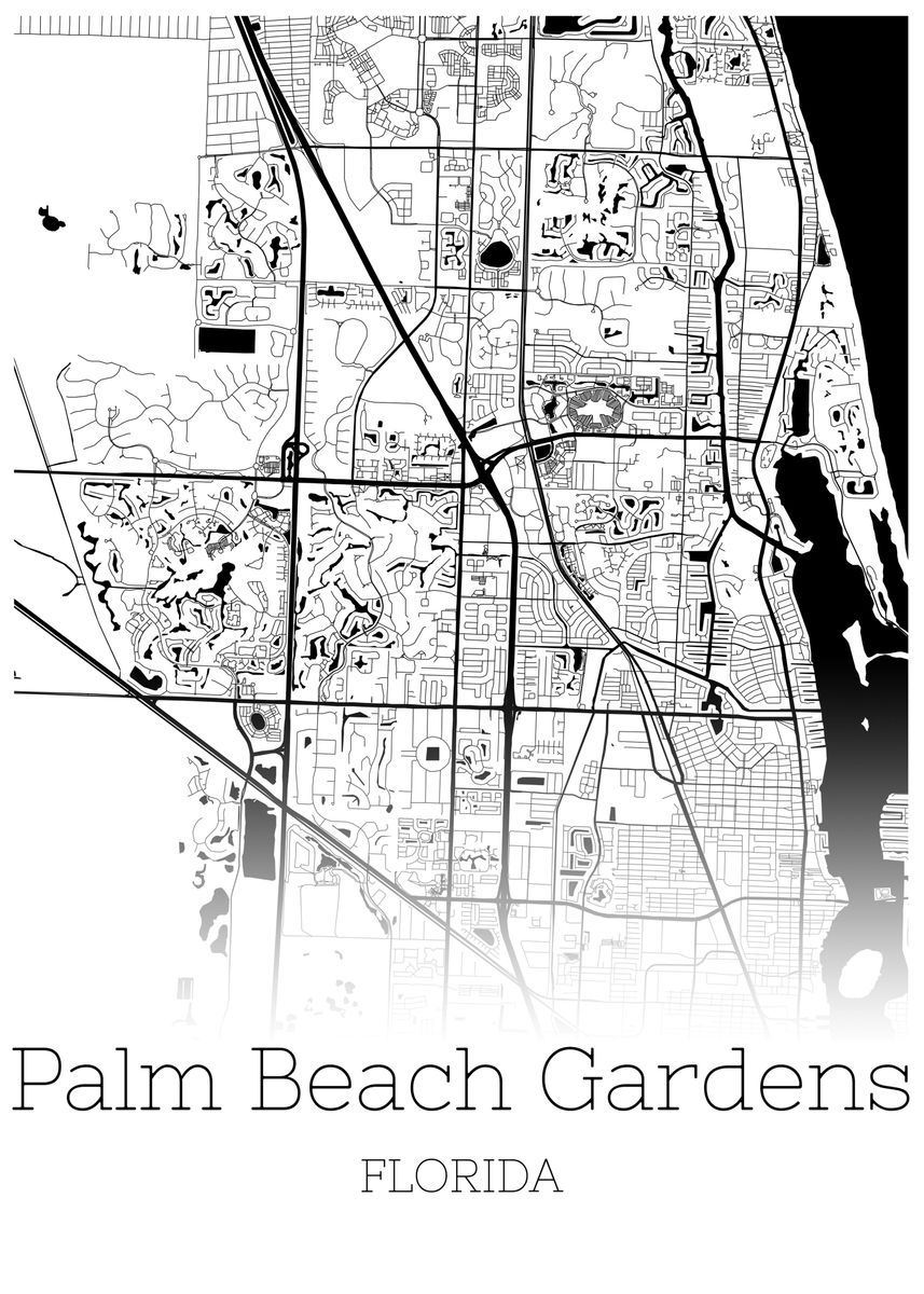 Palm Beach Gardens Florida Poster By Reldesign Displate 1434