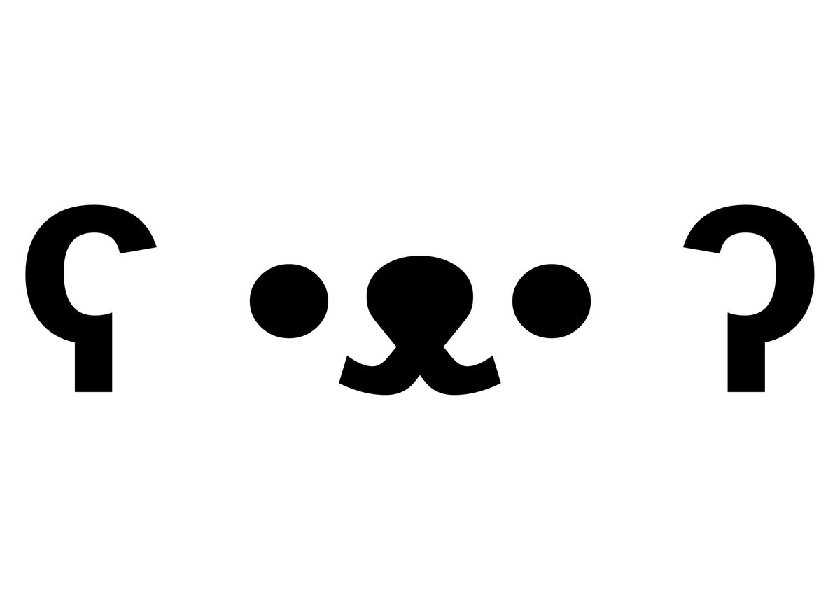 'Kaomoji Emoticon Bear' Poster by Masaki | Displate
