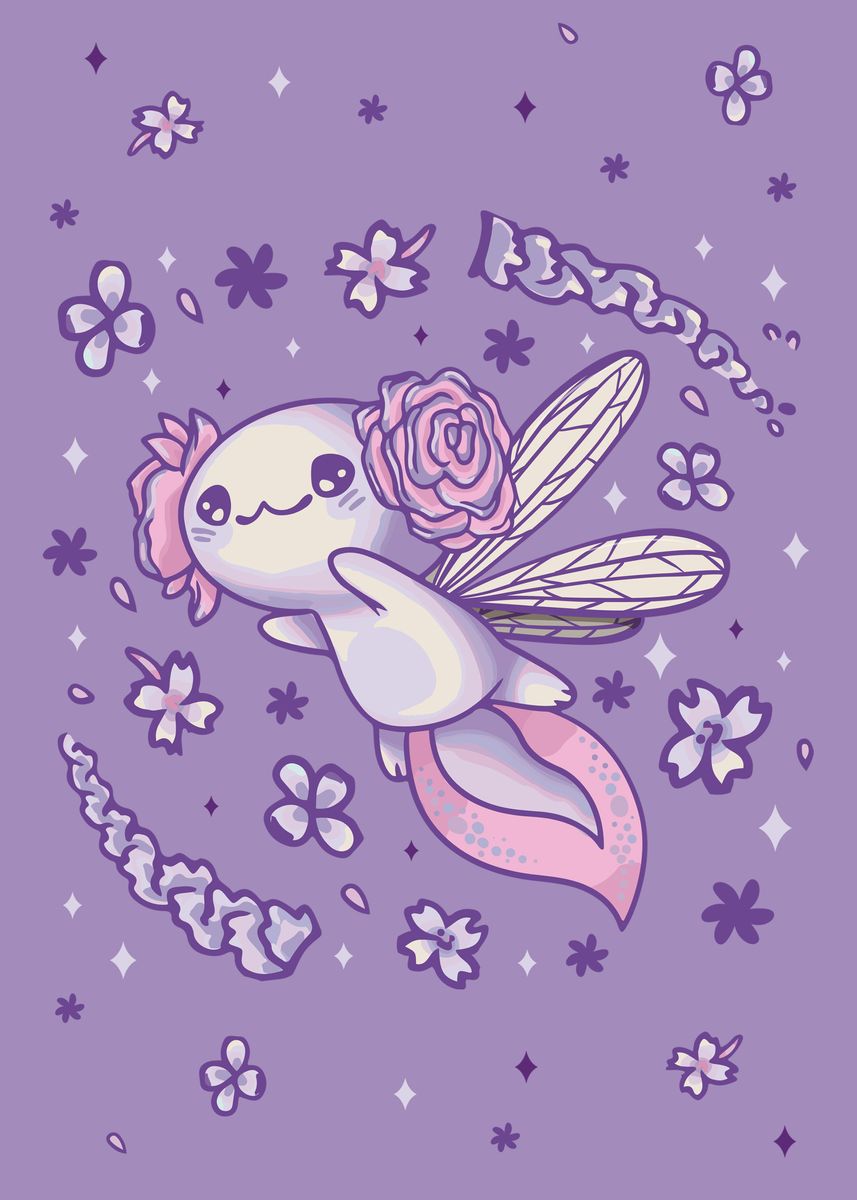 'Kawaii Axolotl' Poster by AestheticAlex | Displate