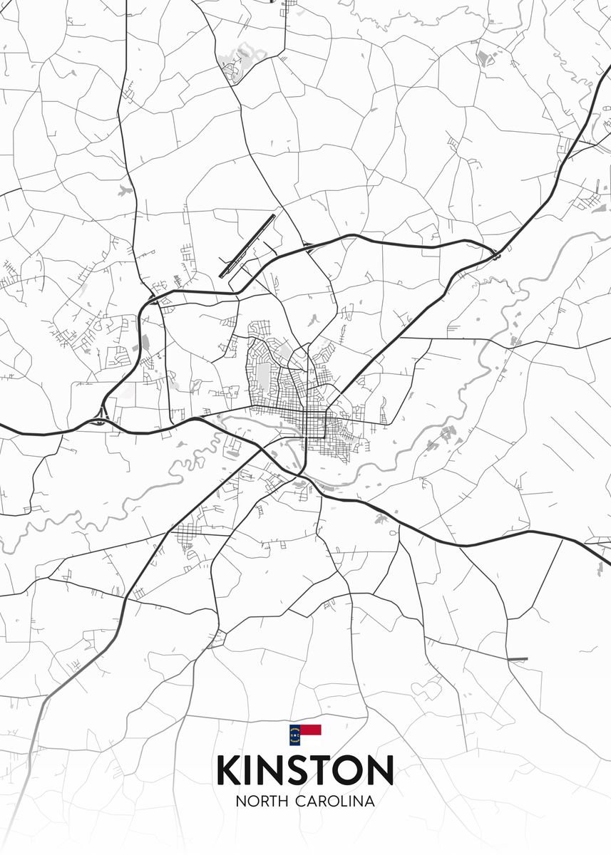 'Kinston NC' Poster, picture, metal print, paint by IMR Designs Displate