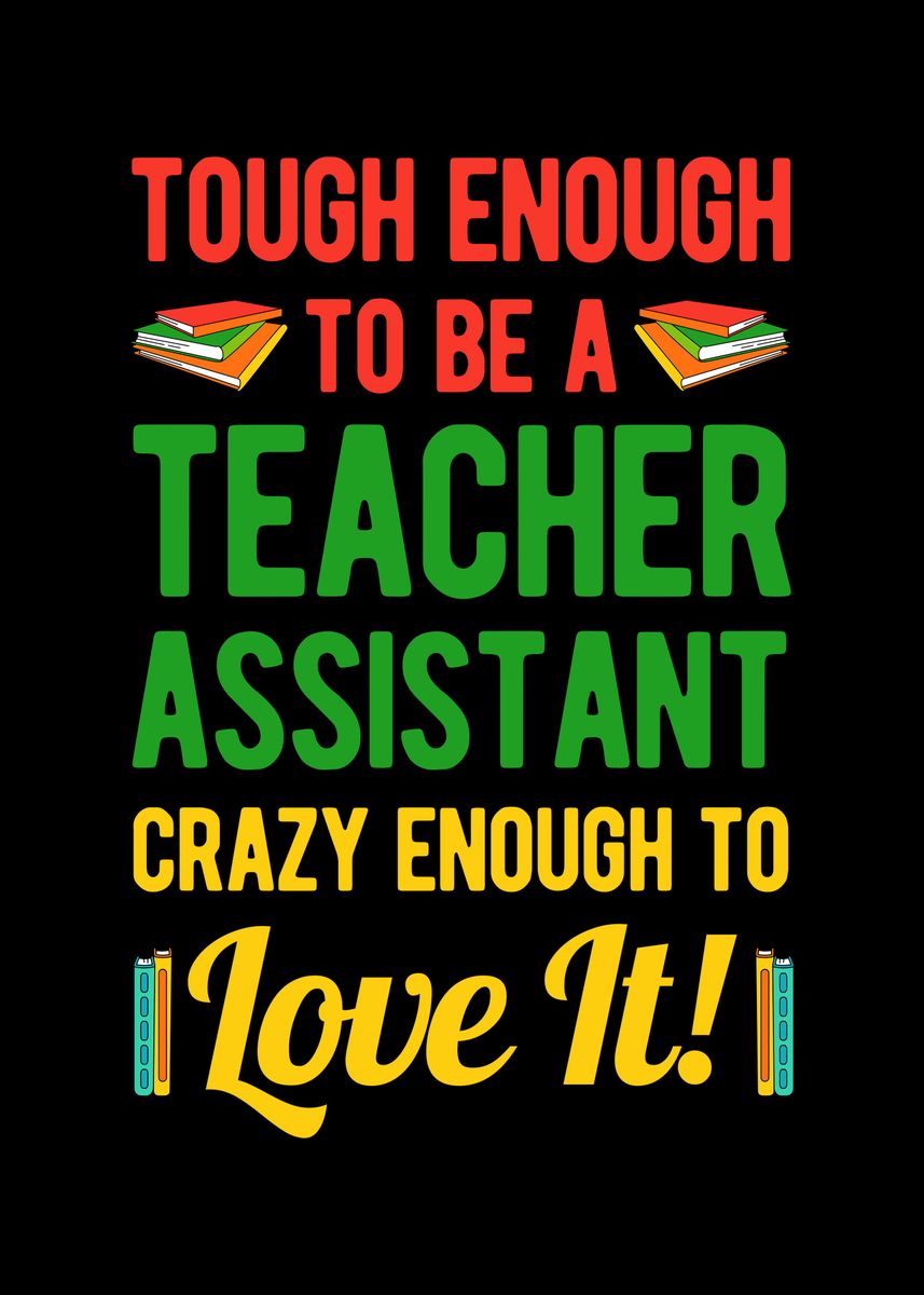 'Funny Teacher Assistant' Poster by Visualz | Displate