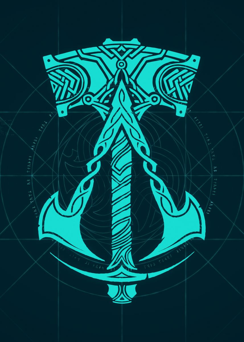 'Hammer Logo' Poster, picture, metal print, paint by Assassin's Creed