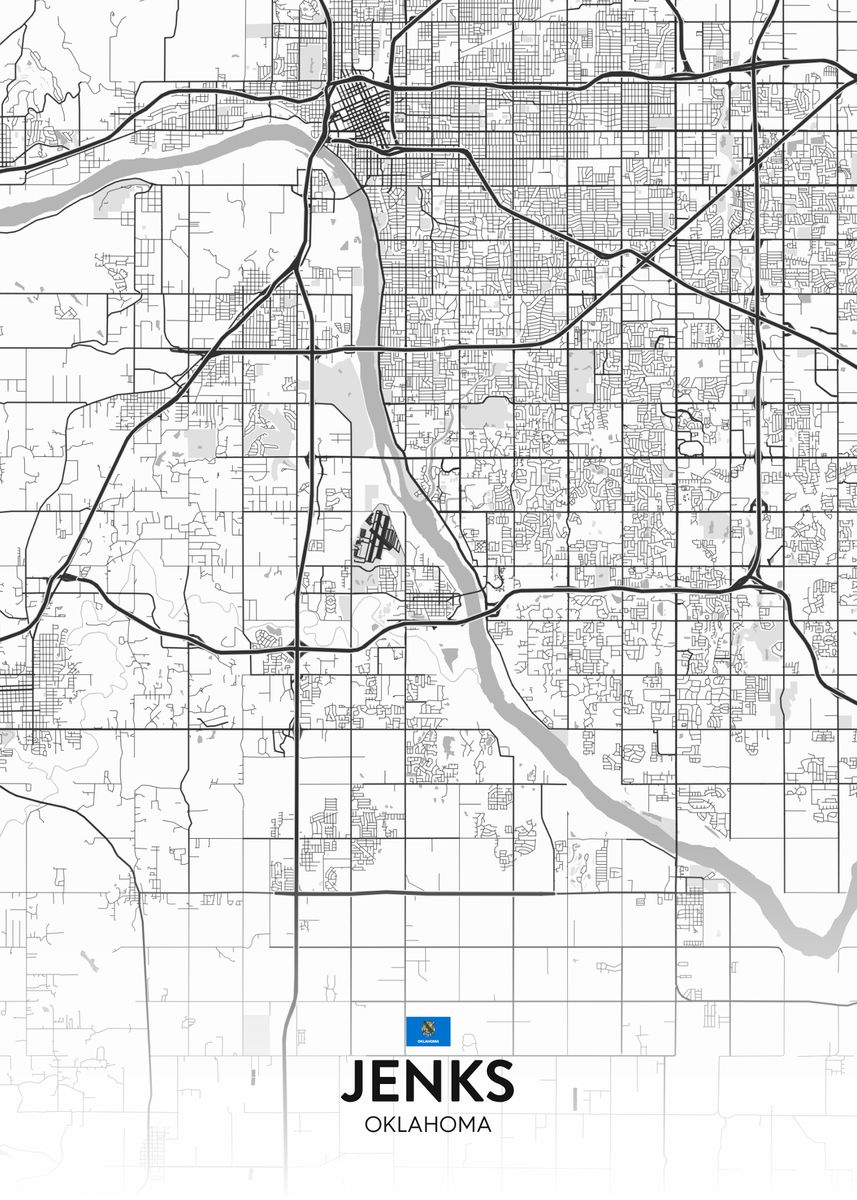 'Jenks OK' Poster by IMR Designs Displate