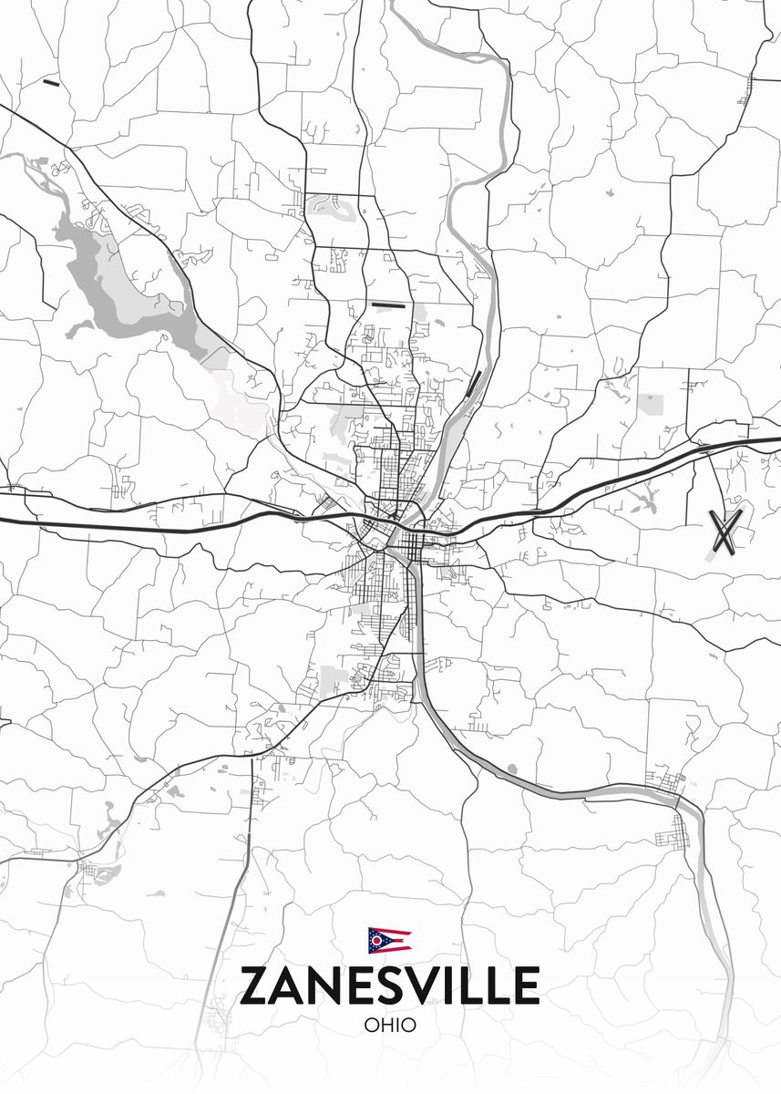 'Zanesville OH' Poster by IMR Designs Displate