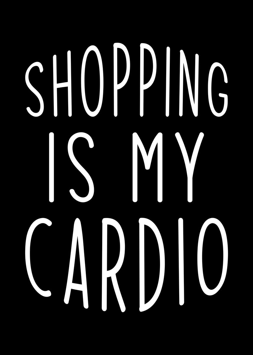 is my Cardio' Poster, picture, metal print, paint by schmugo