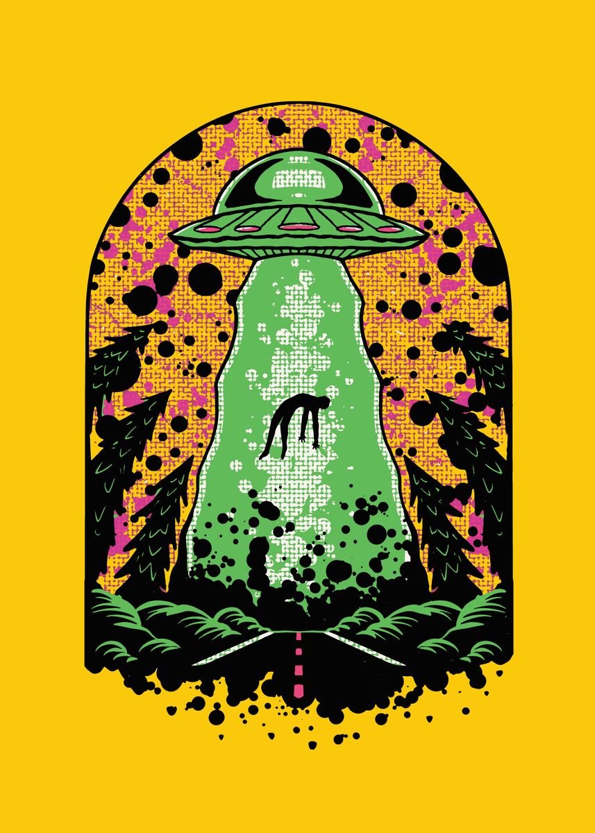 'Alien abduction' Poster by Simon Darren | Displate