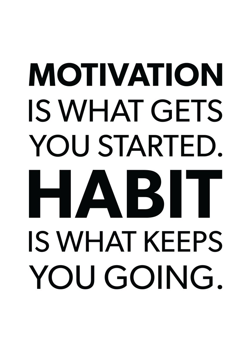 'Motivation vs Habit' Poster by CHAN | Displate