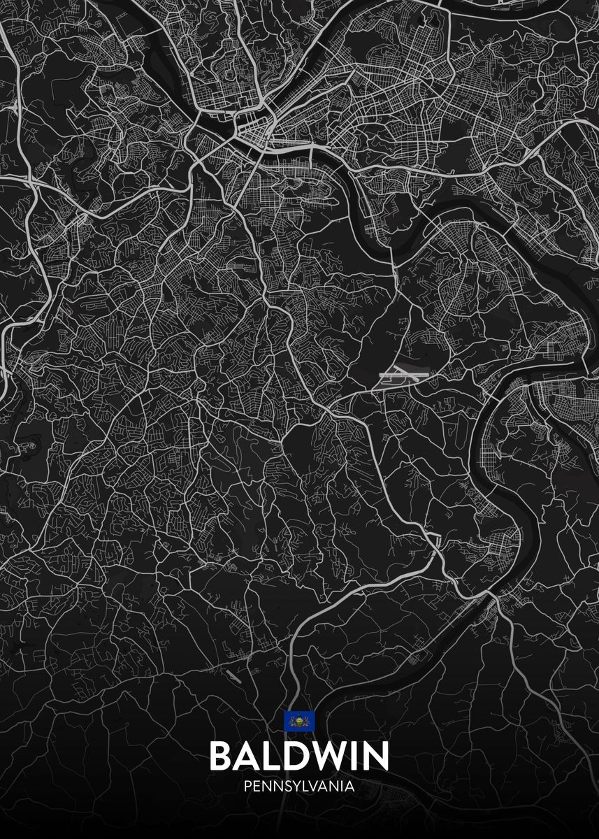 'Baldwin PA' Poster by IMR Designs Displate