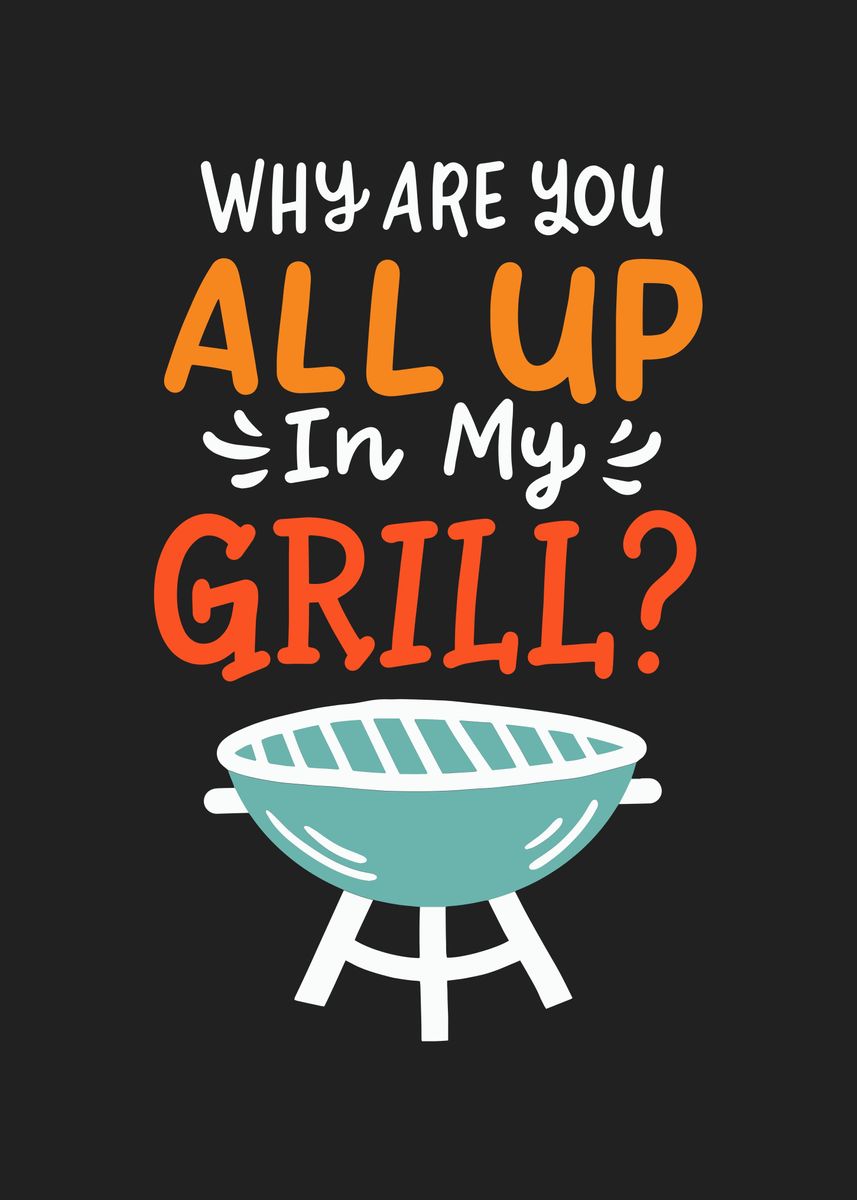 'BBQ Grillmaster' Poster, picture, metal print, paint by maxdesign ...