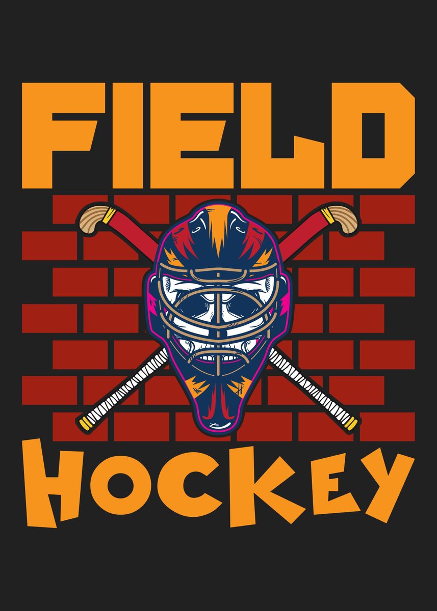 'Field Hockey' Poster, picture, metal print, paint by maxdesign Displate