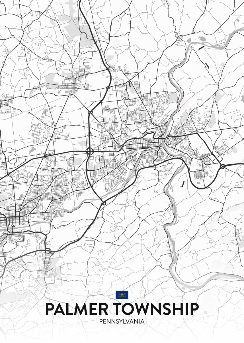 'Palmer Township PA' Poster, picture, metal print, paint by IMR Designs Displate