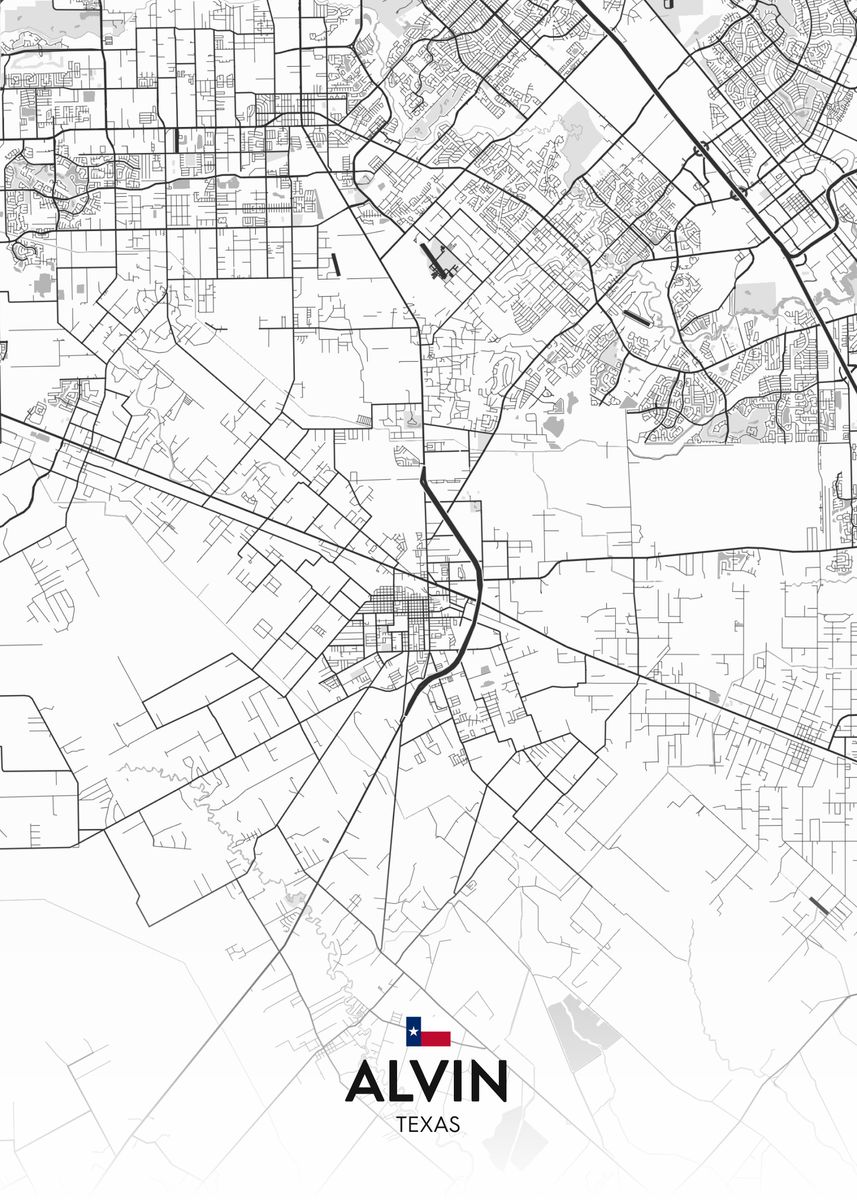 'Alvin TX' Poster by IMR Designs Displate